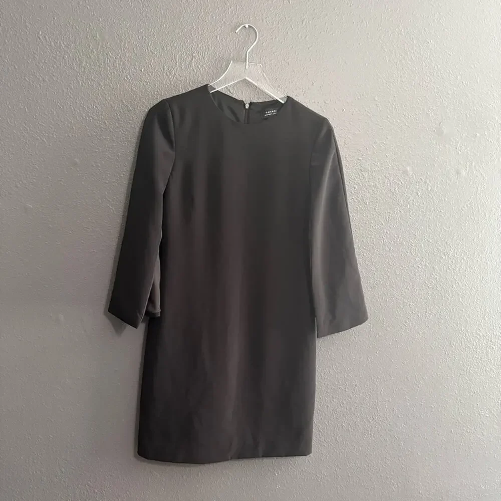 Tahari ASL Black Cape Sleeve Dress Size 4 - Picture 3 of 8